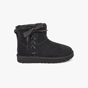 Ugg Classic Lace Mini Women Classic Boots Black (0653WXGDO)